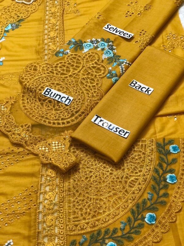 Cotton chikankari luxury embroidered Eid Suit - Image 3