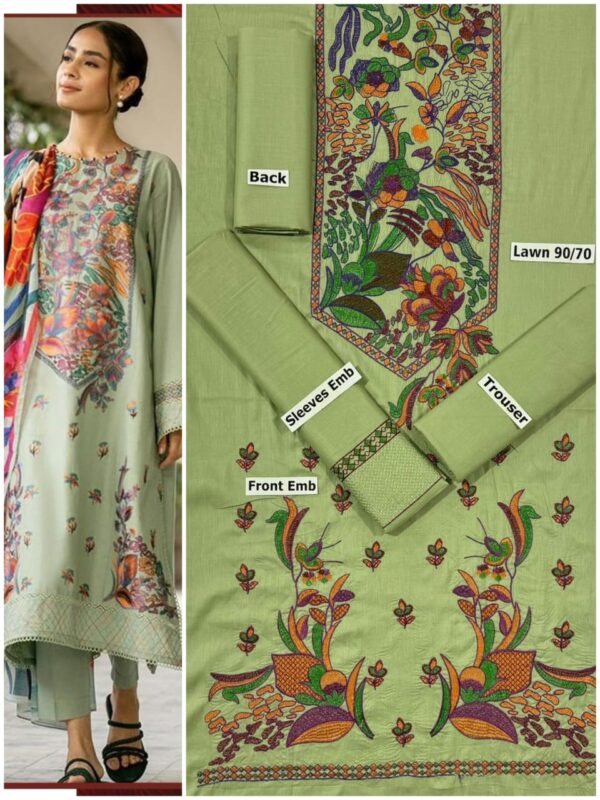 Embroidered lawn summer collection - Image 5