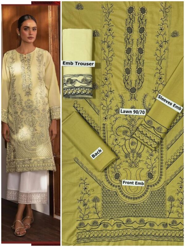 Embroidered lawn summer collection - Image 7