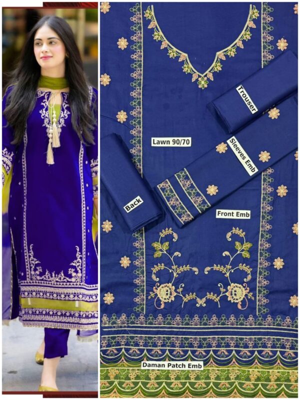 Embroidered lawn summer collection - Image 11