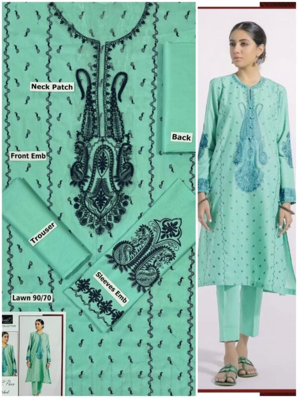 Embroidered lawn summer collection - Image 9