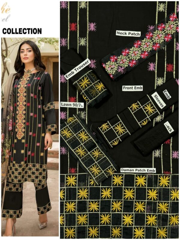 Embroidered lawn summer collection - Image 9